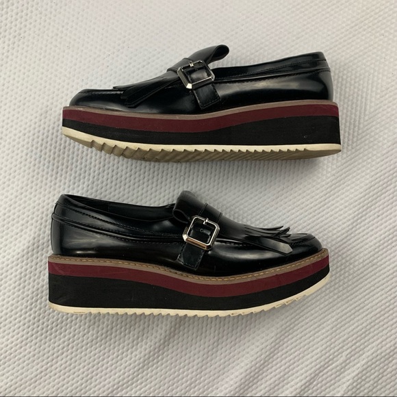 ZARA platform loafer with fringe